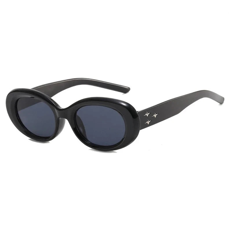 black ladies sunglasses small modern frame