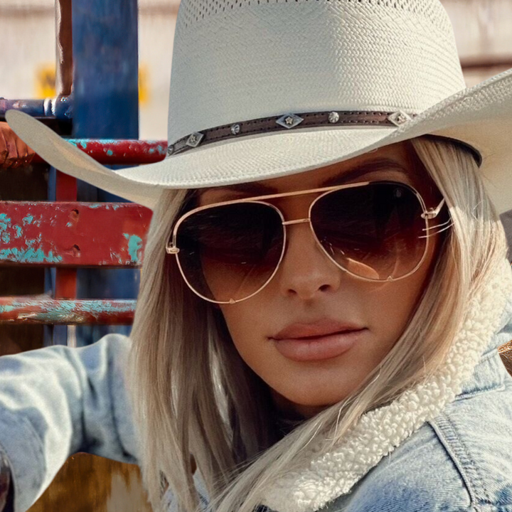 cowgirl metal frame sunglasses 